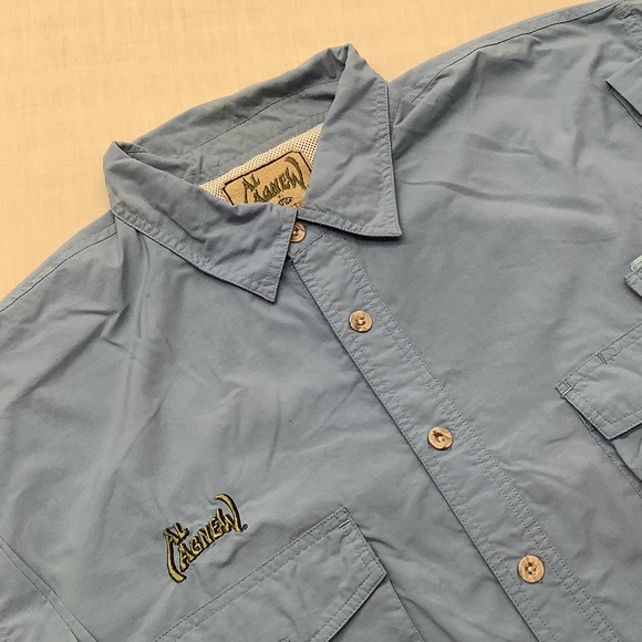Men’s Fishing Shirt Al Agnew Button Up Vented Collared Outdoor Outerwear XL - Picture 2 of 12